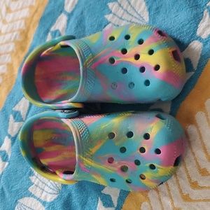 Crocs Tyedye Kids Size 11c
